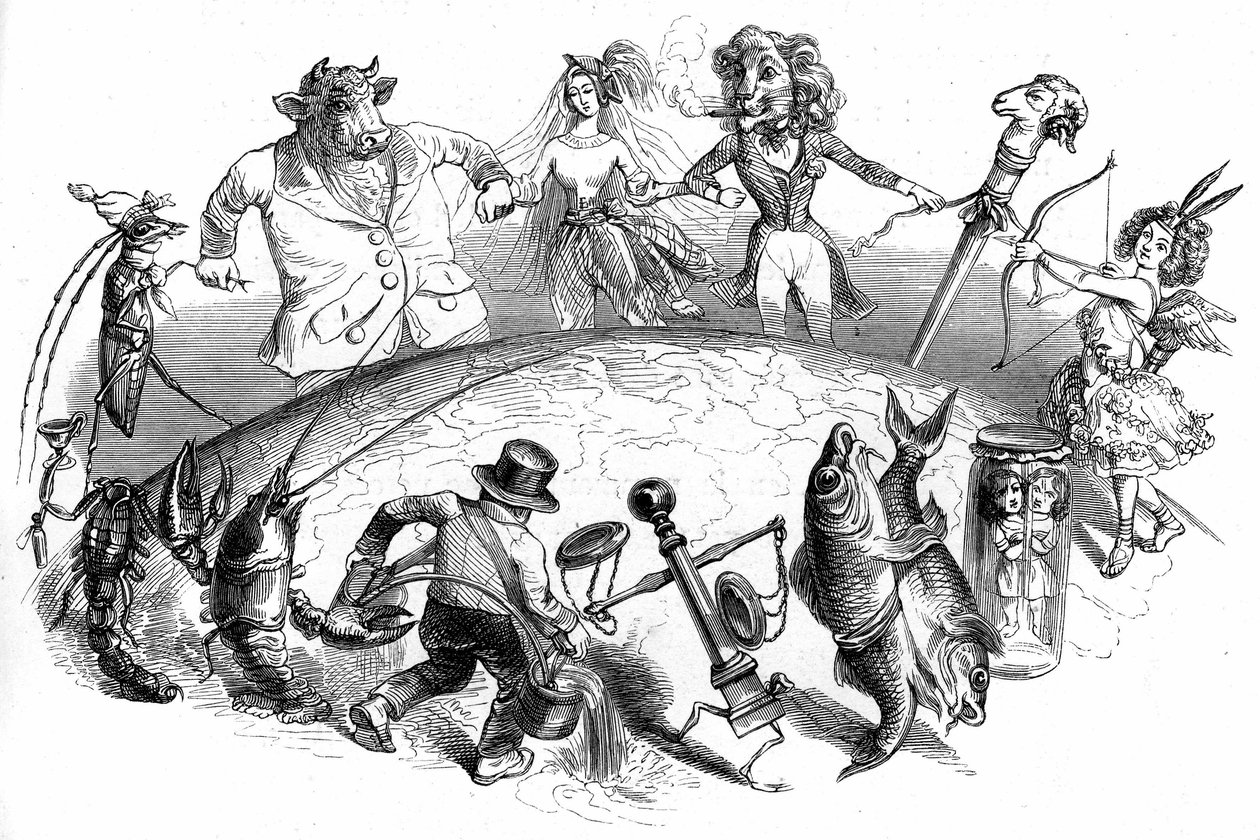 Ilustracja do powieści "Un Autre Monde" autorstwa Henriego Fourniera autorstwa Grandville (1803 47)