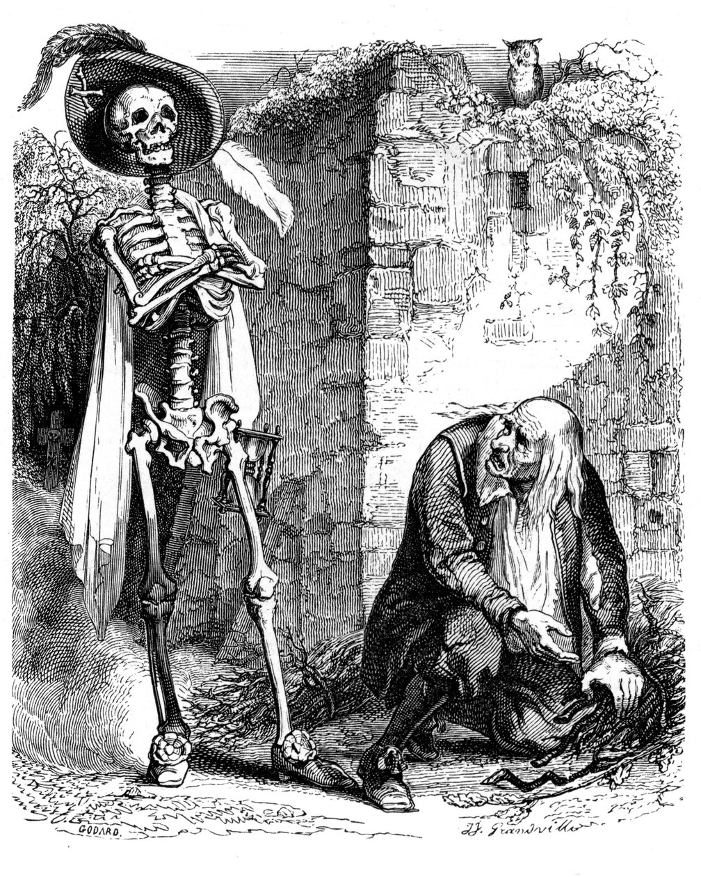 La Mort et le bucheron: bajka La Fontaine