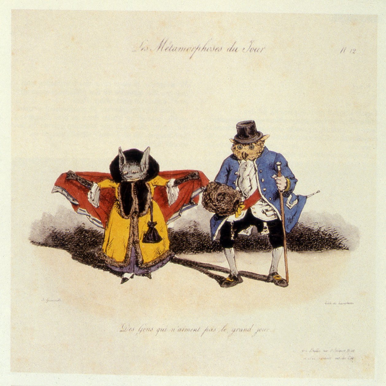 Ludzie, którzy nie lubią Wielkiego Dnia, 1854 autorstwa Grandville