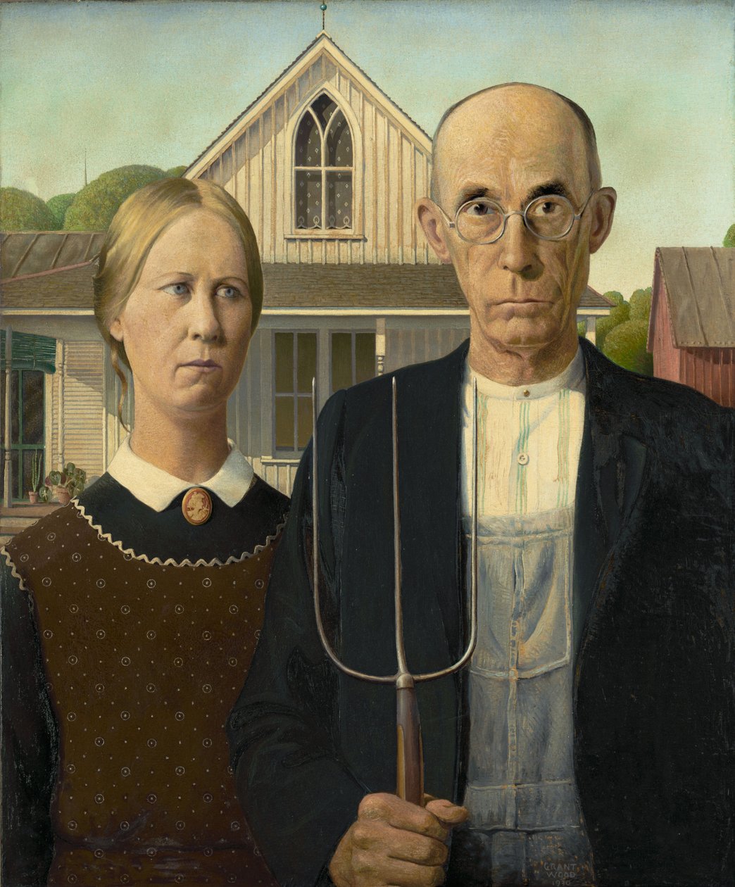 amerykański gotyk autorstwa Grant Wood
