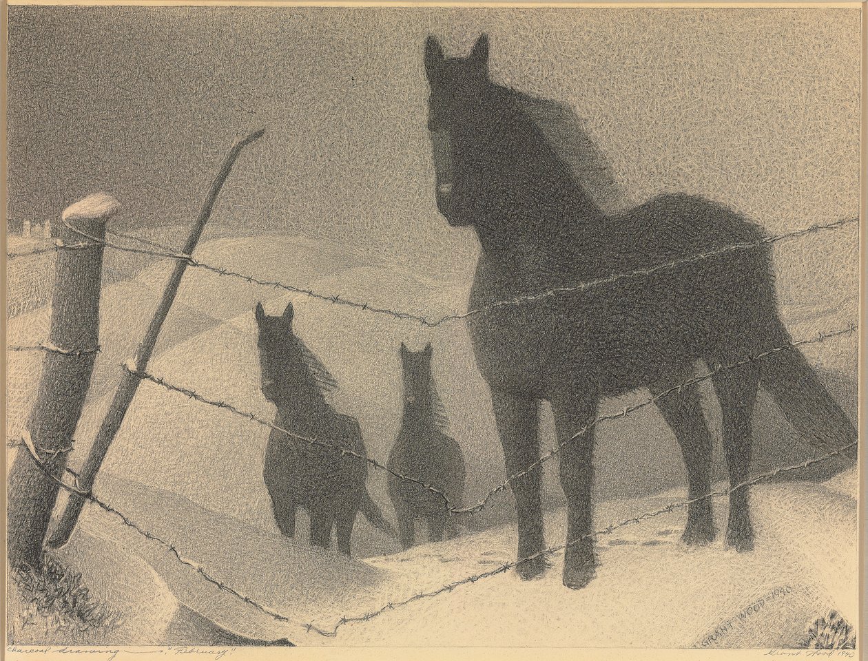 Studium „luty”, 1940 autorstwa Grant Wood