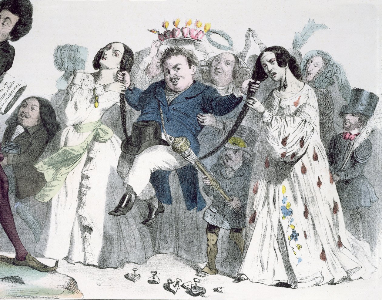Karykatura Honore de Balzac (1799-1850) autorstwa Granville