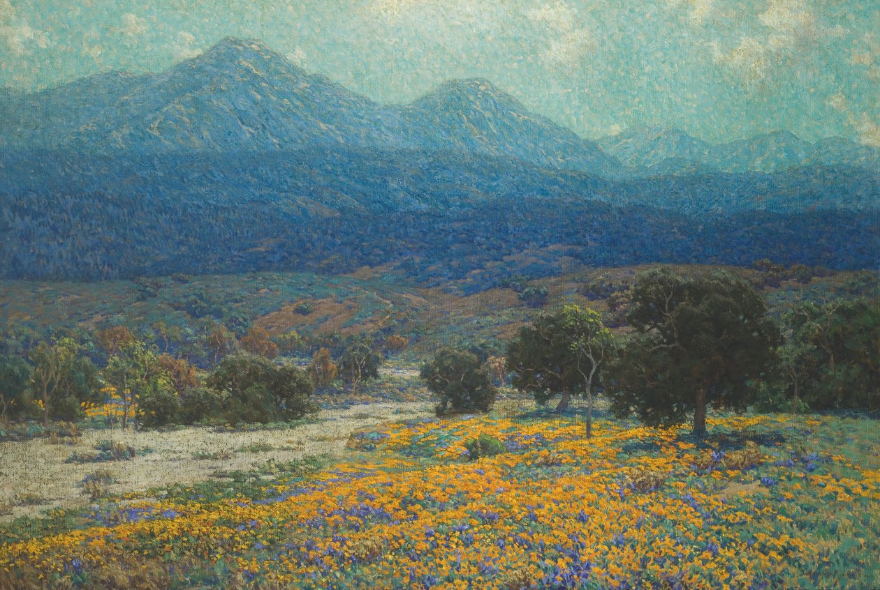 Kalifornijskie pole makowe, ok. 1926 autorstwa Granville Redmond