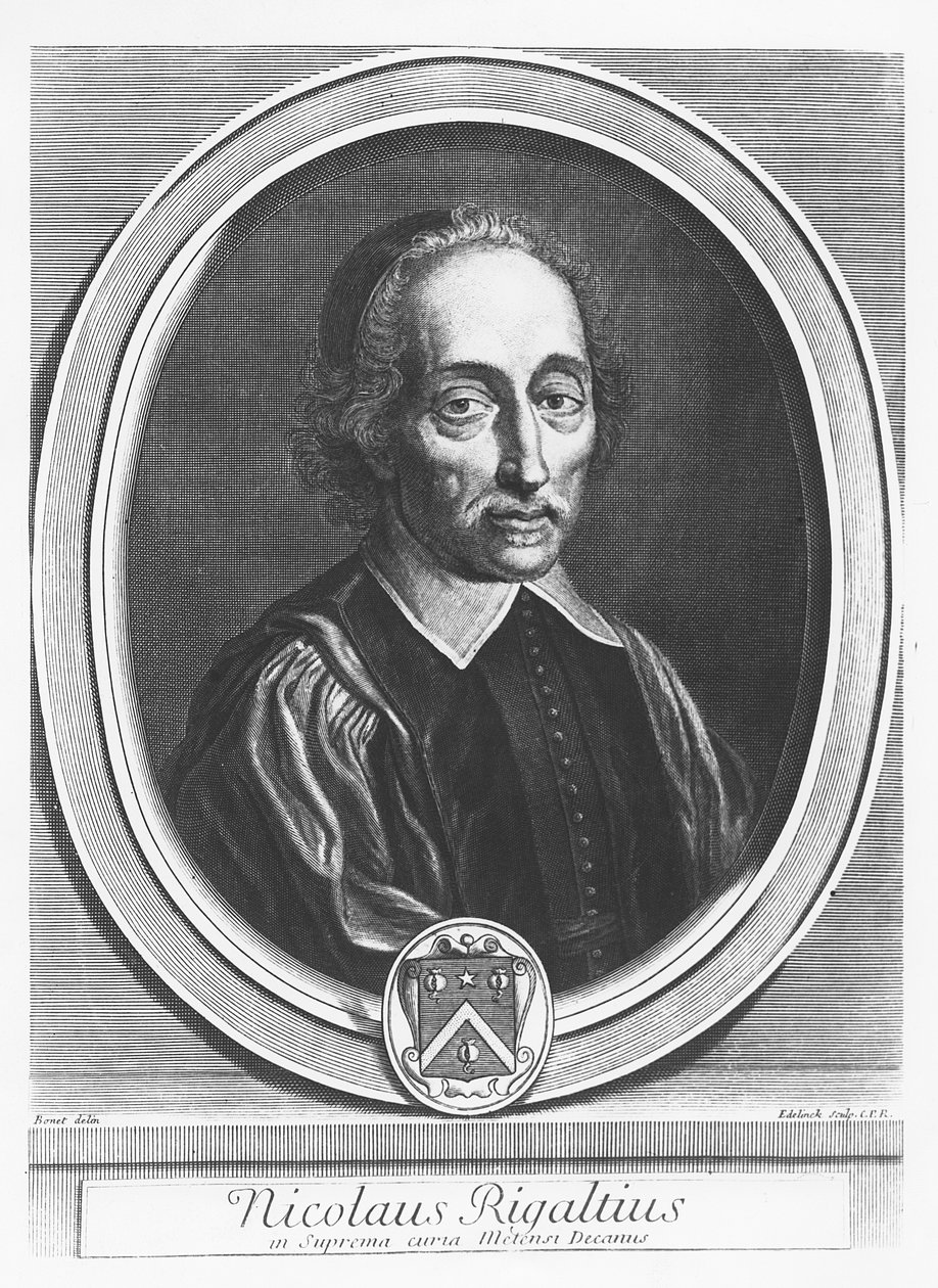 Portret Nicolasa Rigaulta autorstwa Gérard Edelinck
