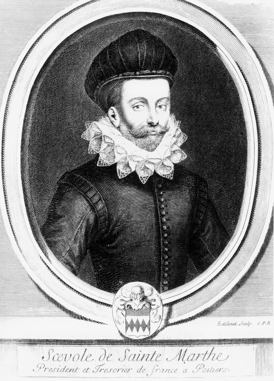Portret Scévole de Sainte-Marthe autorstwa Gérard Edelinck