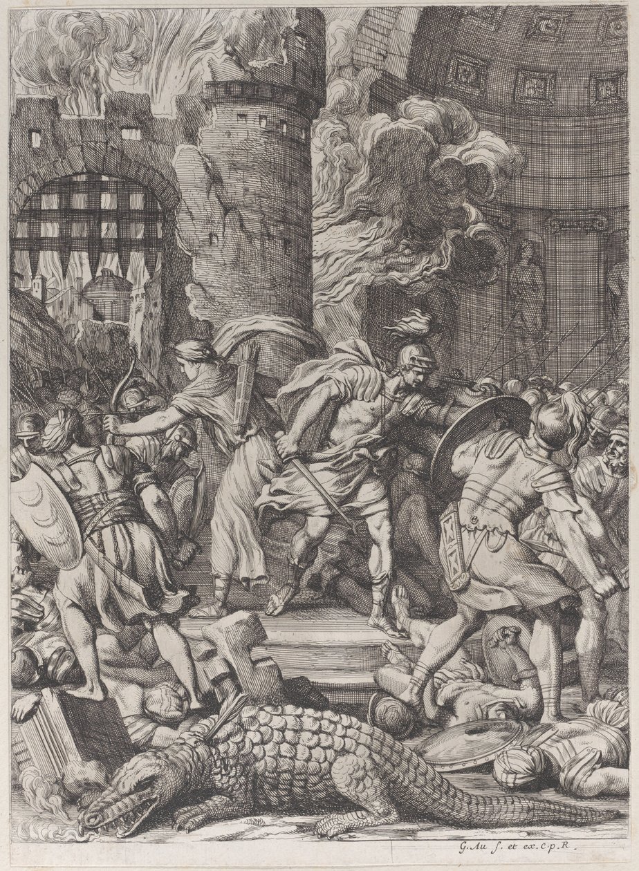 Zdobycie Aleksandrii, 1672-78. autorstwa Gérard Audran