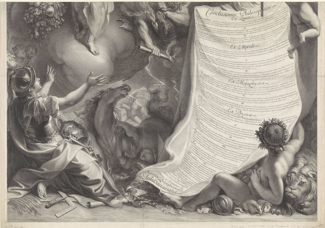 Alegoria władzy Ludwika XIV autorstwa Gérard Edelinck