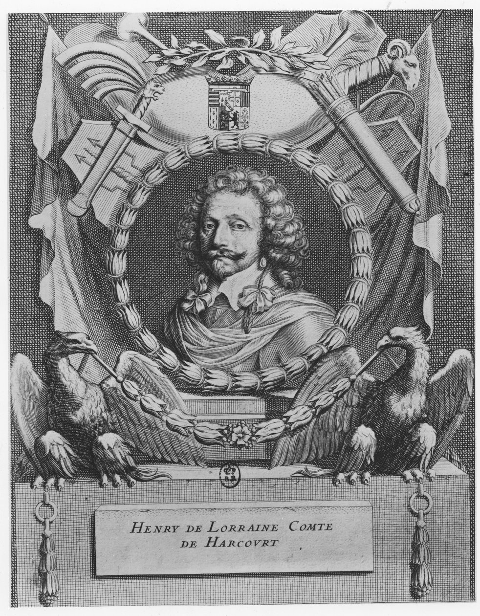 Henri de Lorraine, hrabia Harcourt autorstwa Gérard Edelinck