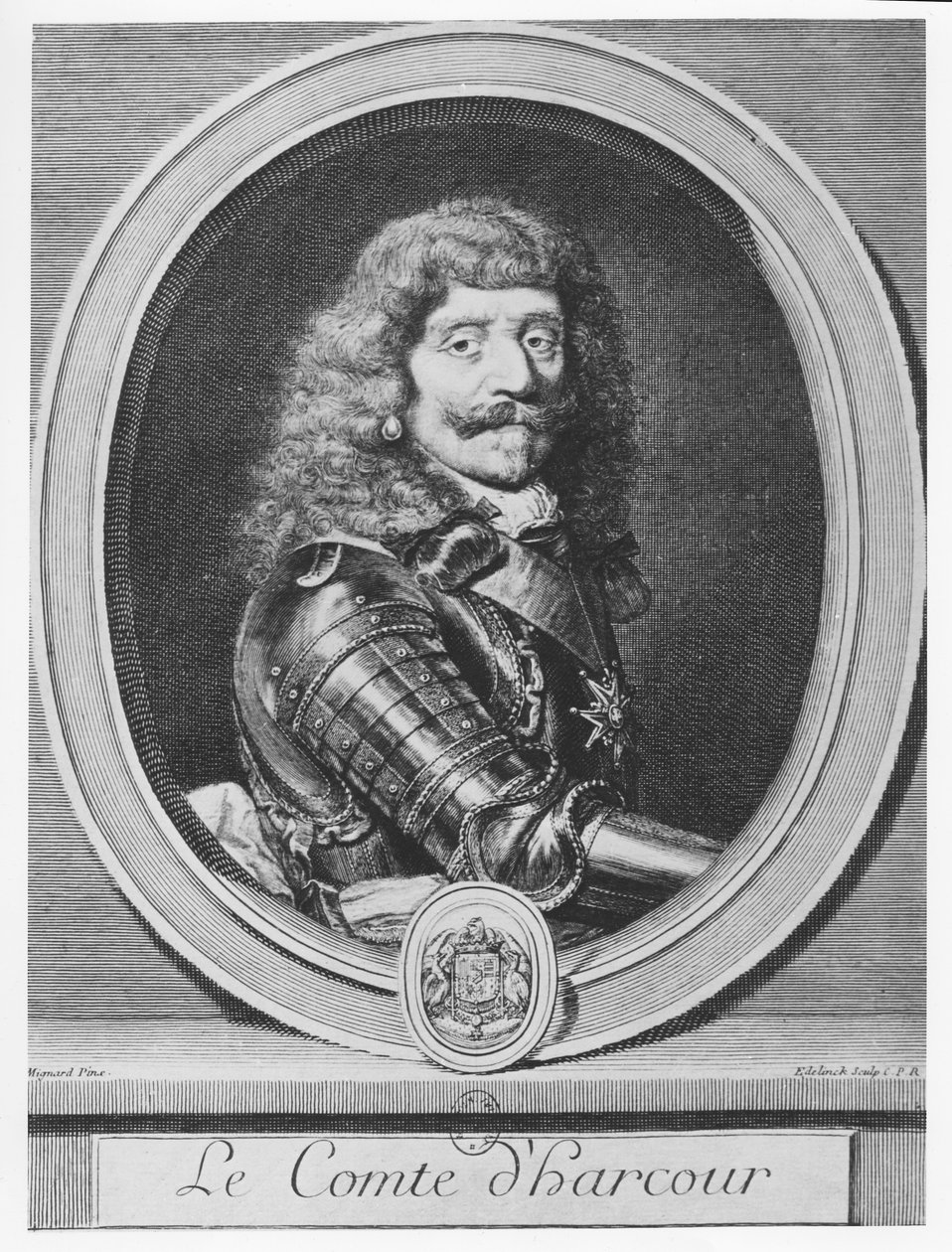 Henri de Lorraine, hrabia Harcourt autorstwa Gérard Edelinck