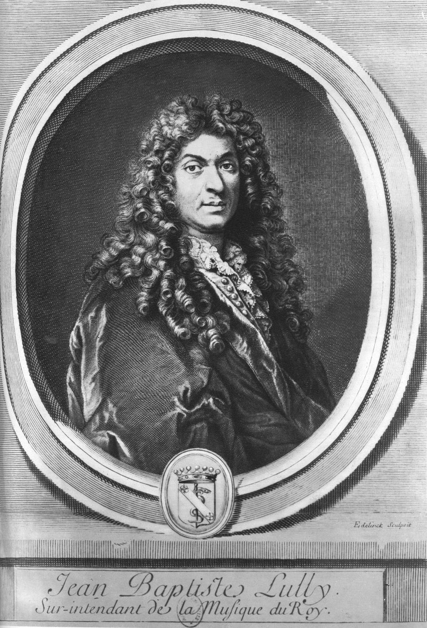 Jean-Baptiste Lully, francuski kompozytor urodzony we Florencji autorstwa Gérard Edelinck