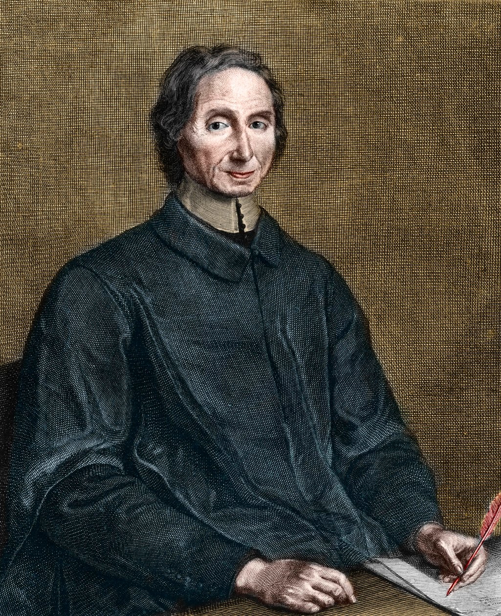 Portret Nicolasa Malebranche (1638-1715), francuskiego filozofa. autorstwa Gérard Edelinck