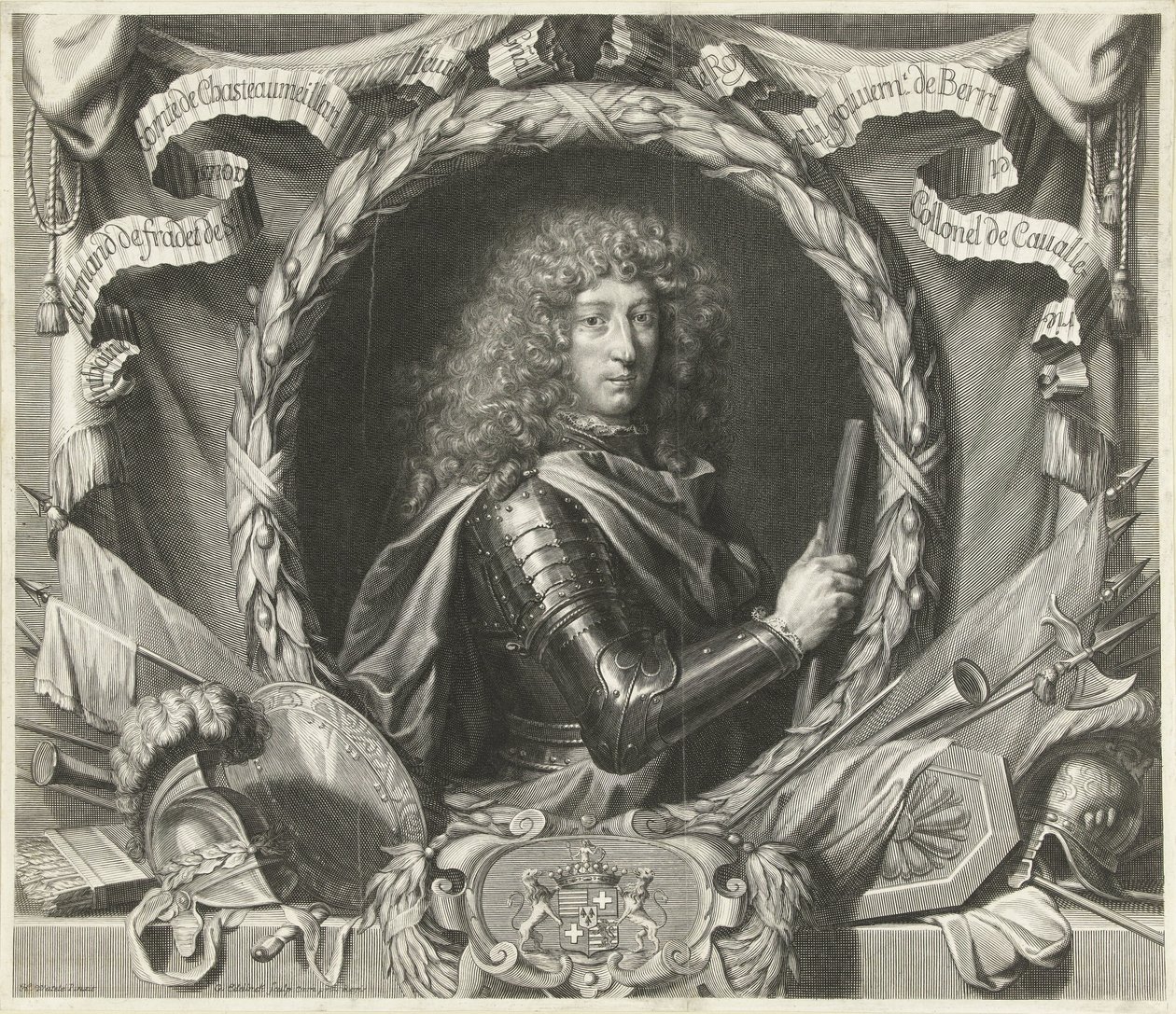 Portret Antoine-Armanda de Fradet de Saint-Aoust autorstwa Gérard Edelinck