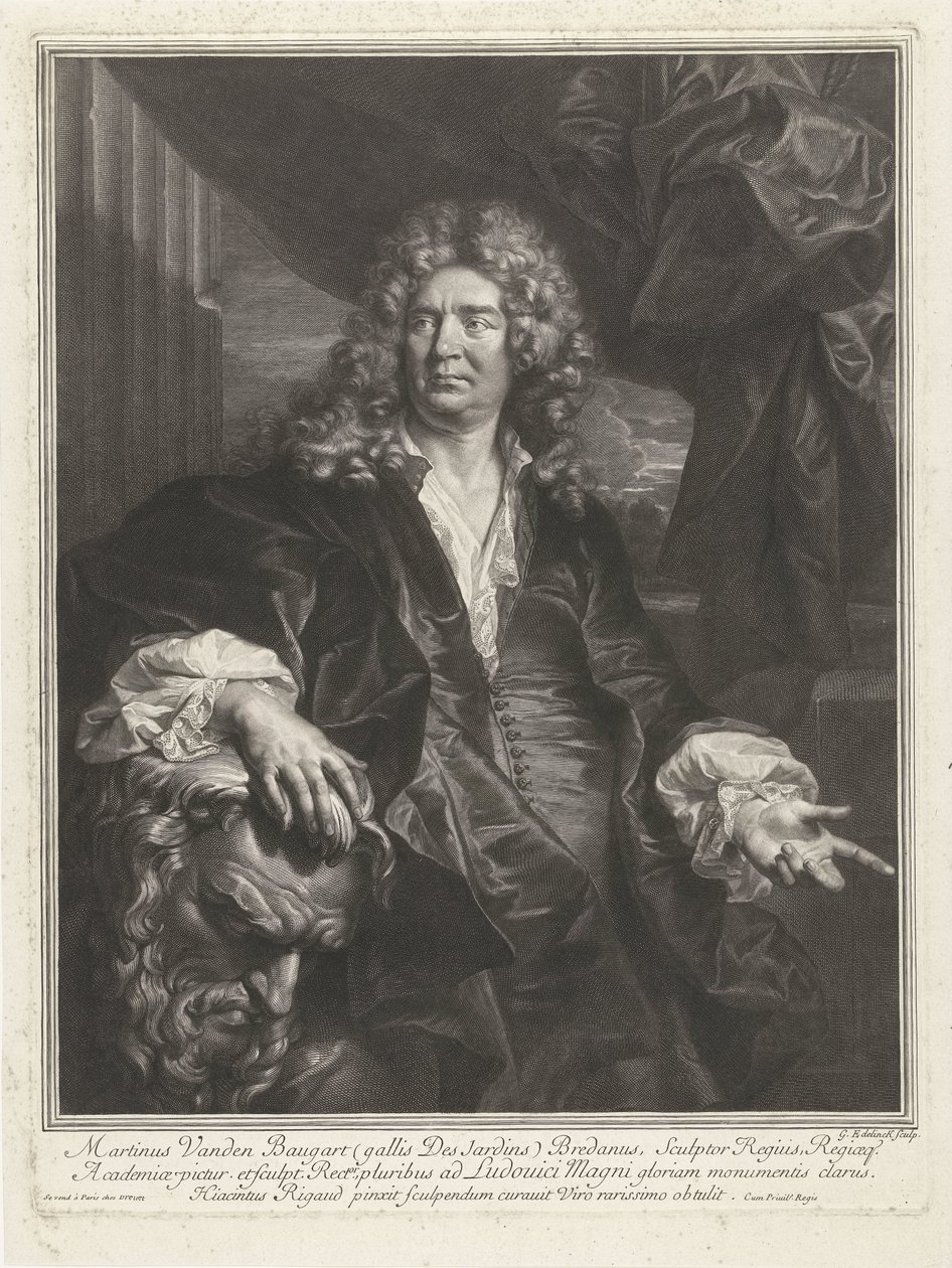 Portret Martina Desjardinsa Martinus Vanden Baugart (tytuł na obiekcie) autorstwa Gérard Edelinck