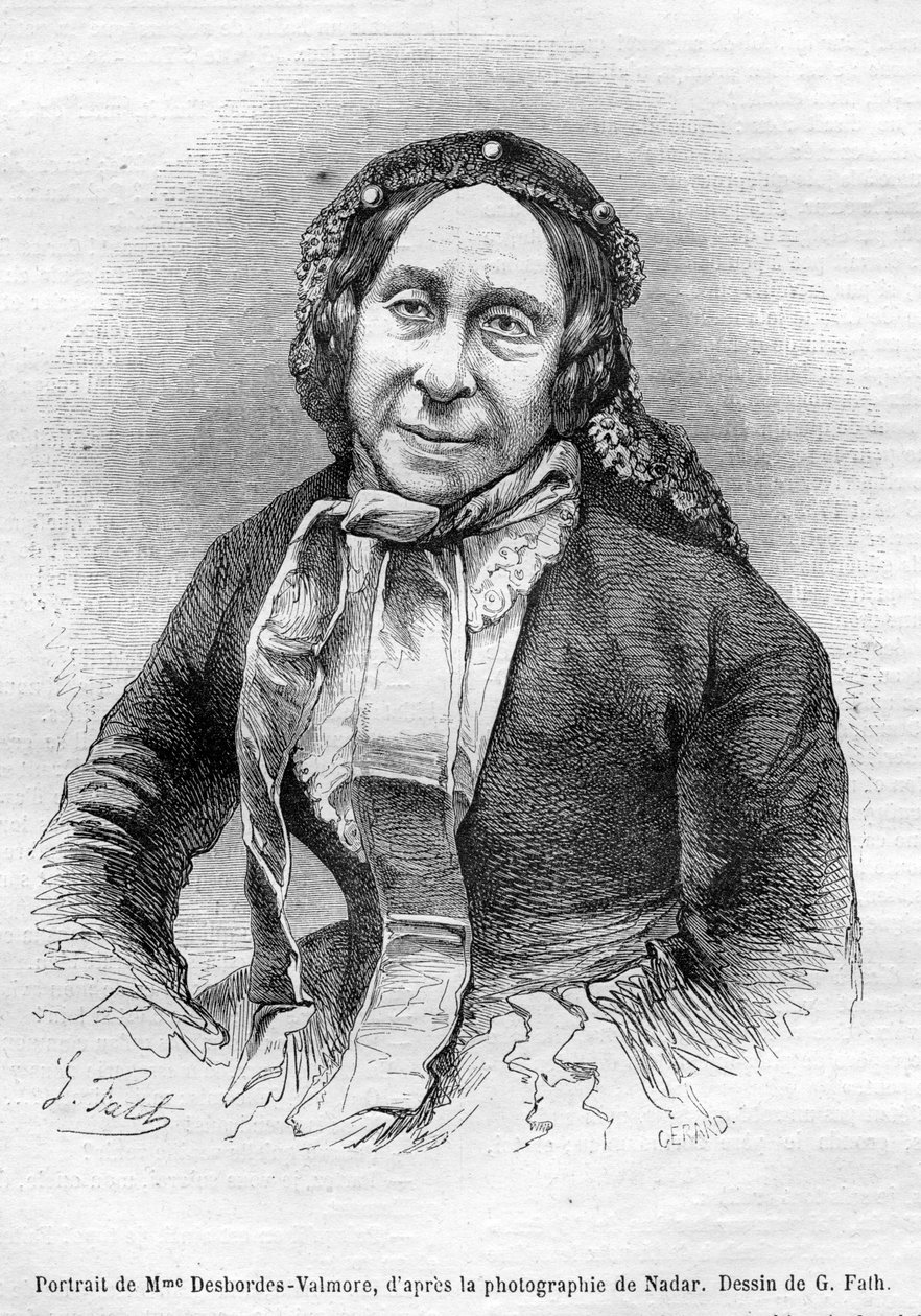 Marceline Desbordes Valmore grób portretowy autorstwa «Gérard» d’après Georges Fath d’après Nadar