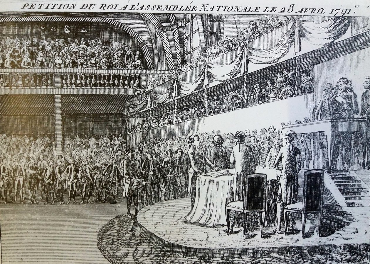 Król Ludwik XVI prosi Zgromadzenie autorstwa Gravure non signée