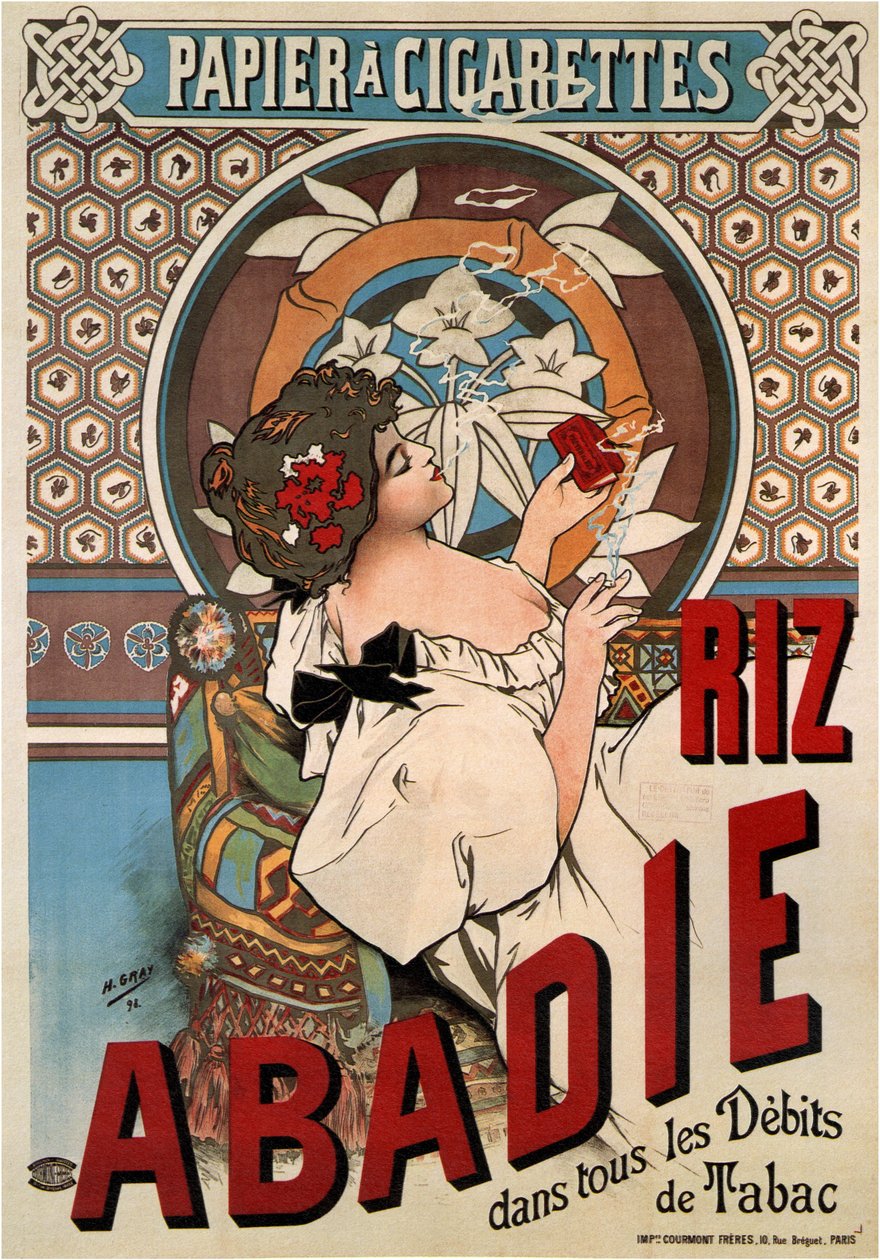 Plakat reklamowy do bibuły Abadie, 1898 autorstwa Gray