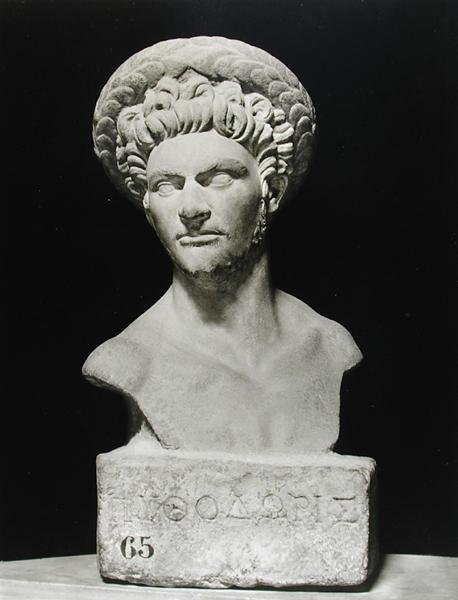 Popiersie Pythodorusa (kamień) (zdjęcie czarno-białe) autorstwa Greco Roman