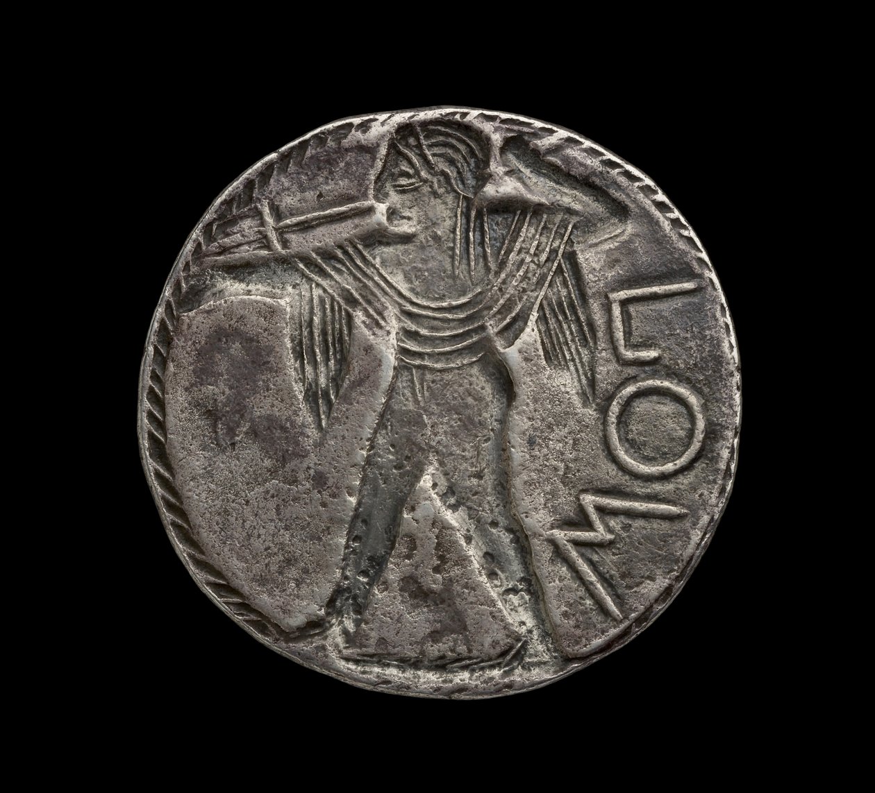 Starożytna grecka kadzidło srebrna moneta z Posidonia, AD 510-30 (srebro) autorstwa Greek