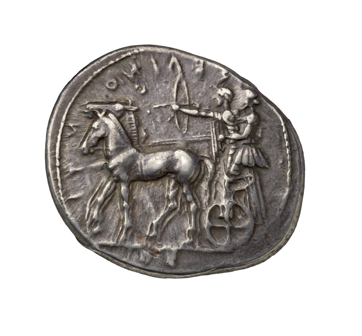 Starożytna grecka srebrna moneta z Selinus, 450 pne (srebro) autorstwa Greek