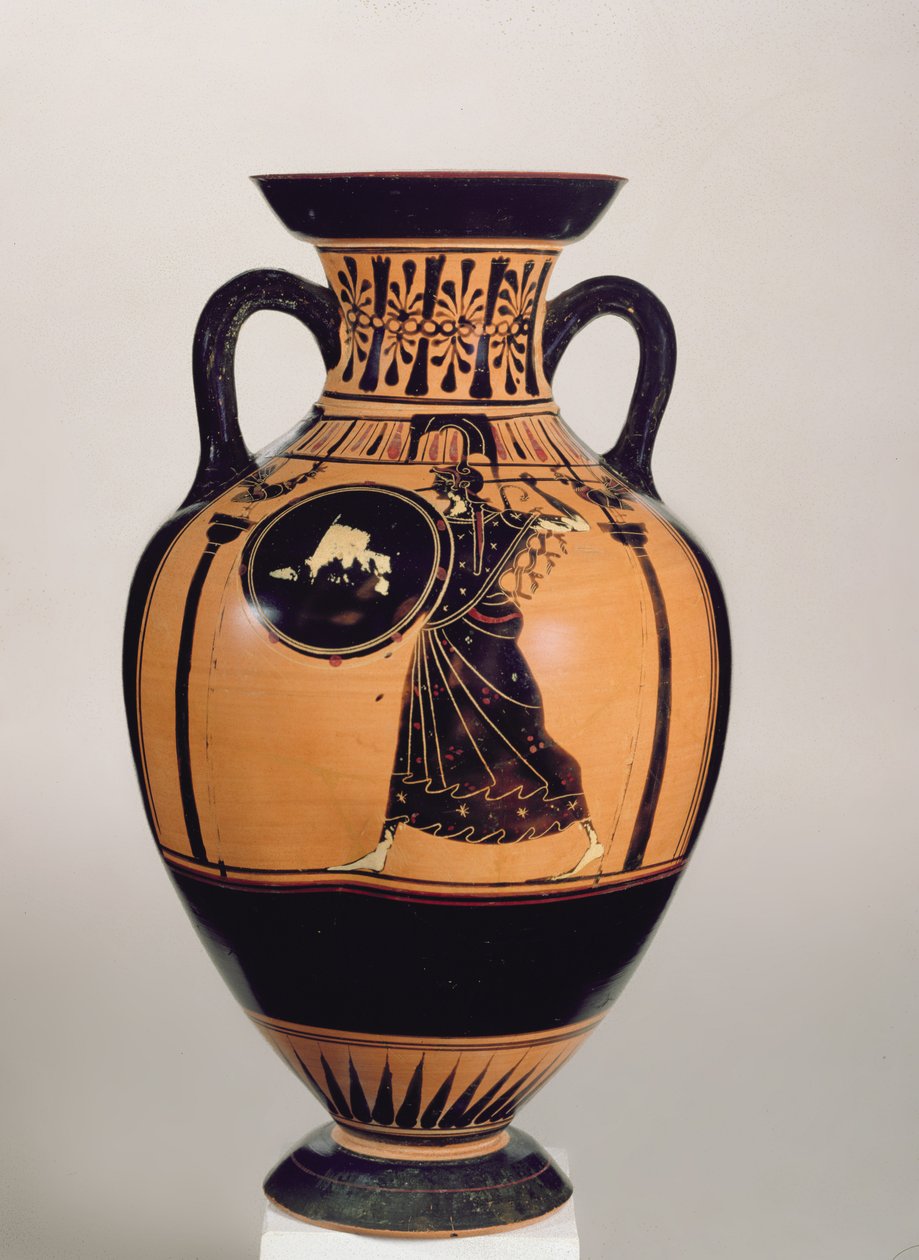 Attyka czarnofigurowa Amfora pseudopanatenajska, ok. 500 pne (ceramiczna) (szczegóły patrz 293754) autorstwa Greek