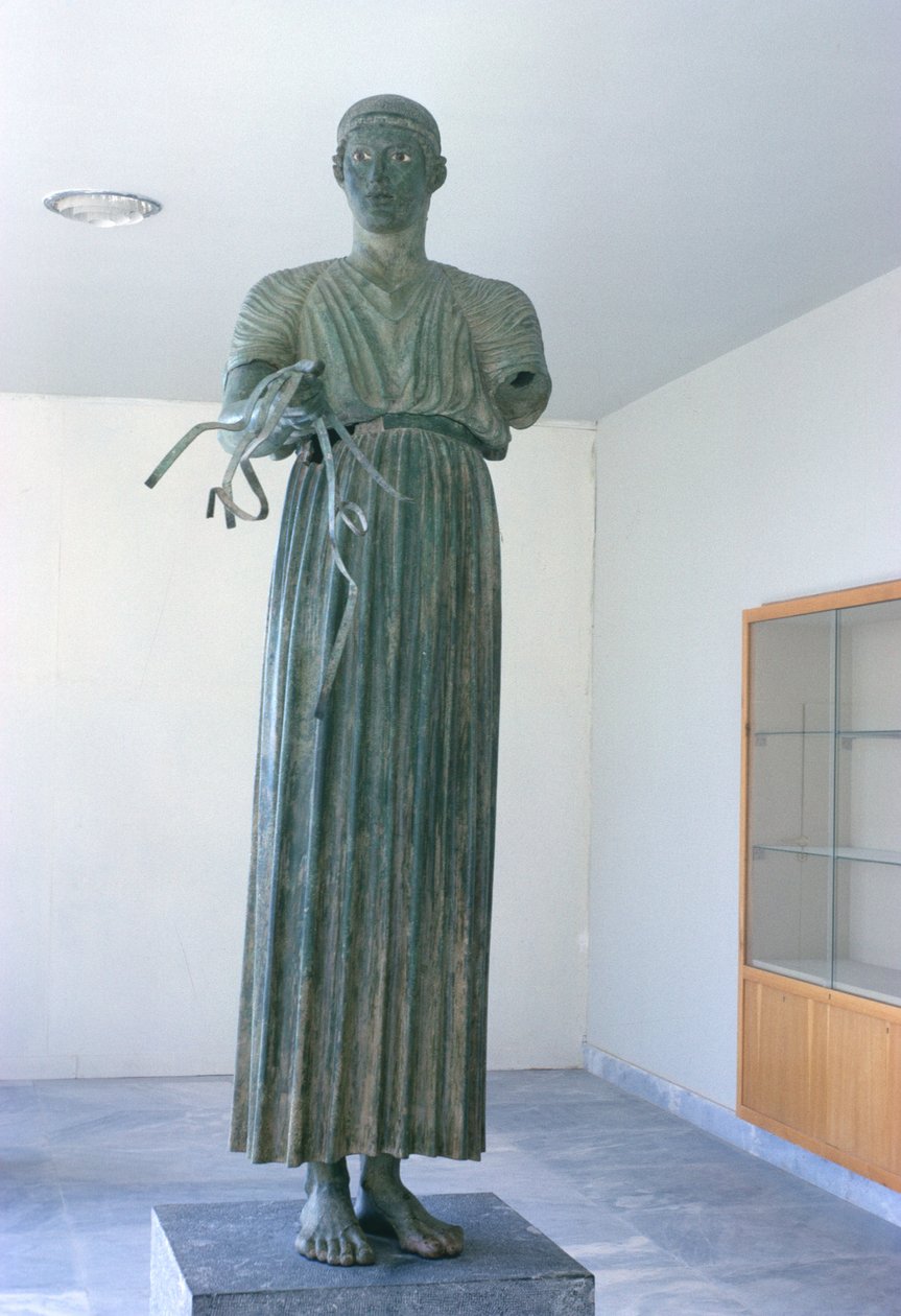 Woźnica rydwanu, ok. 475 pne (brąz) autorstwa Greek