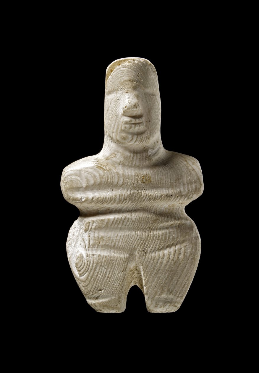 Figurka Cyklad, Naxos, ok. 3000-2000 pne (marmur) autorstwa Greek