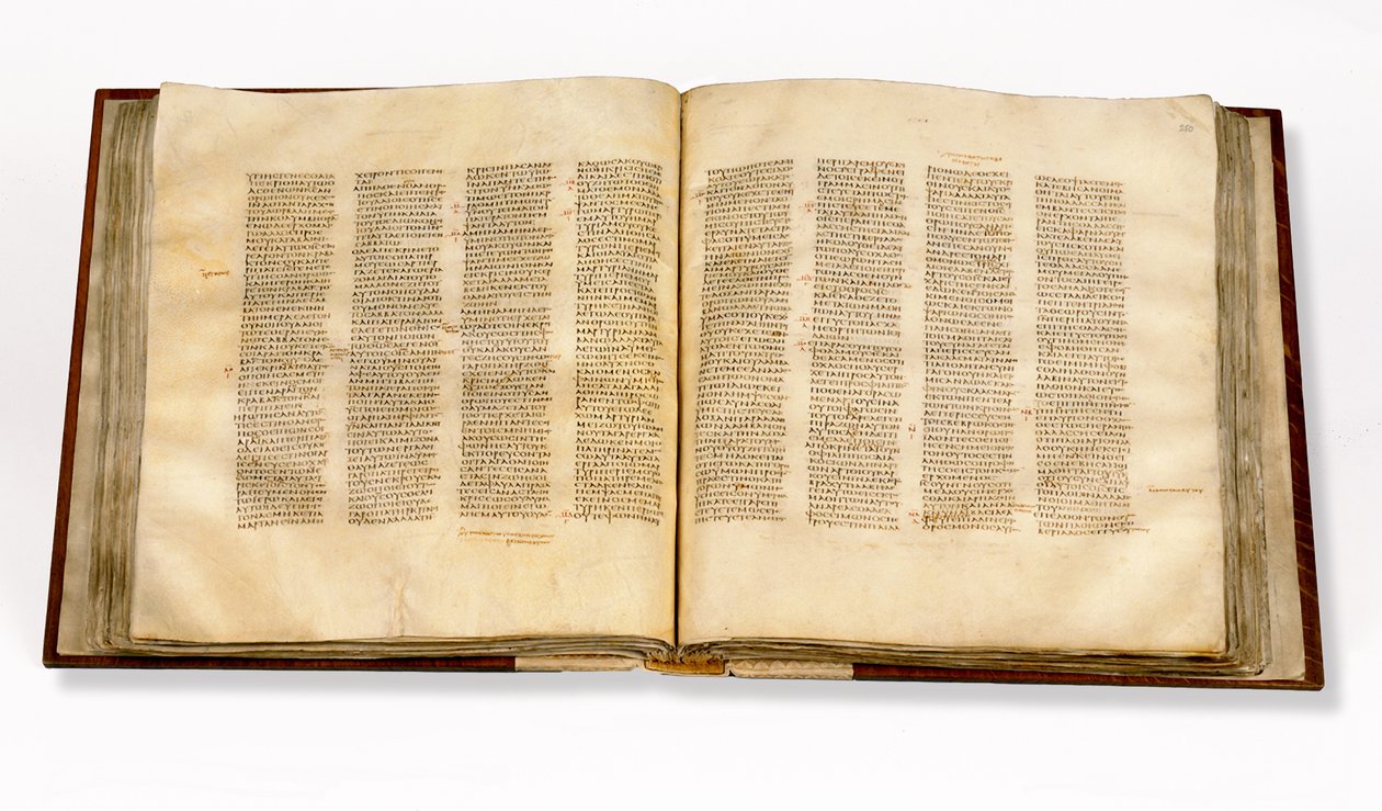 Strona z Codex Sinaiticus autorstwa Greek