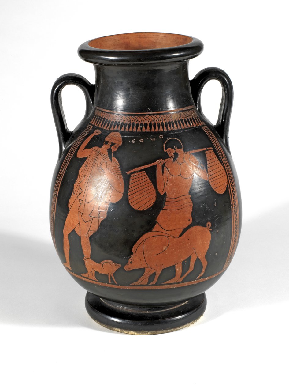 Pelike czerwonopostaciowy (ceramiczny) autorstwa Greek