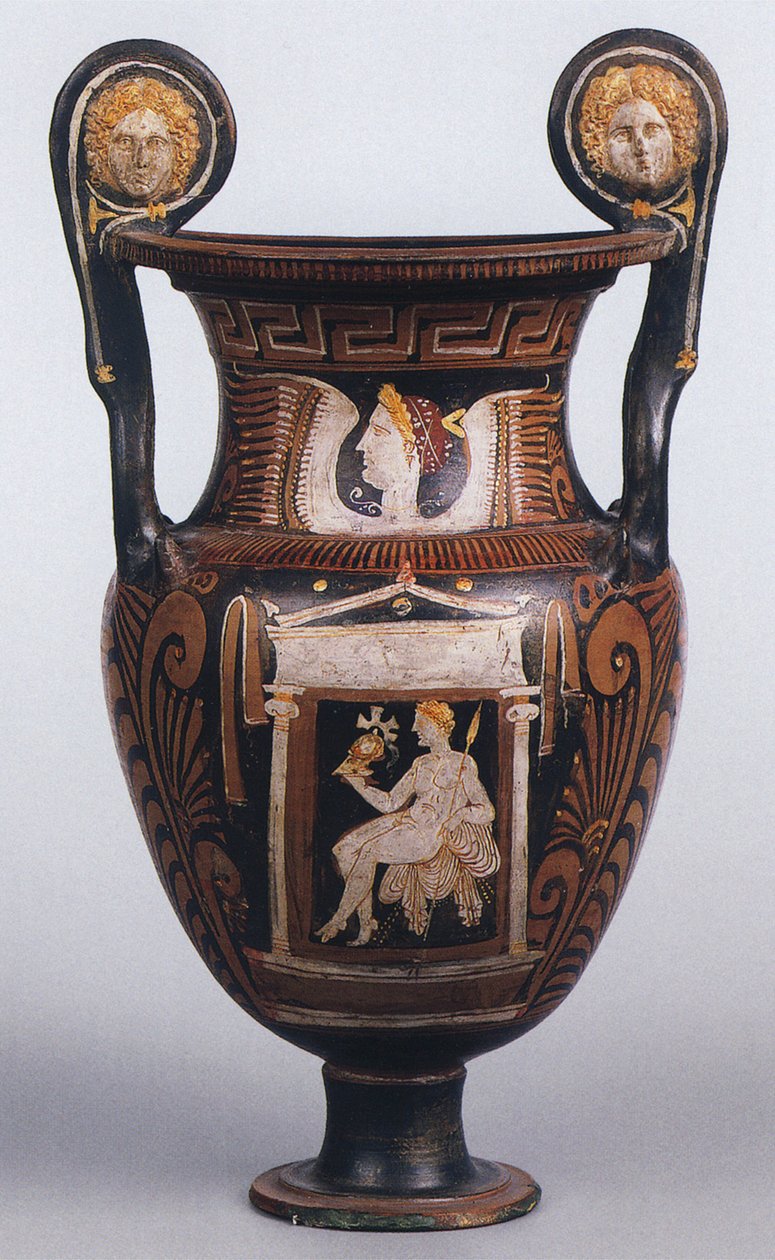 Czerwona figura dzwon-krater, Apulia, 325-300 pne (ceramika) autorstwa Greek