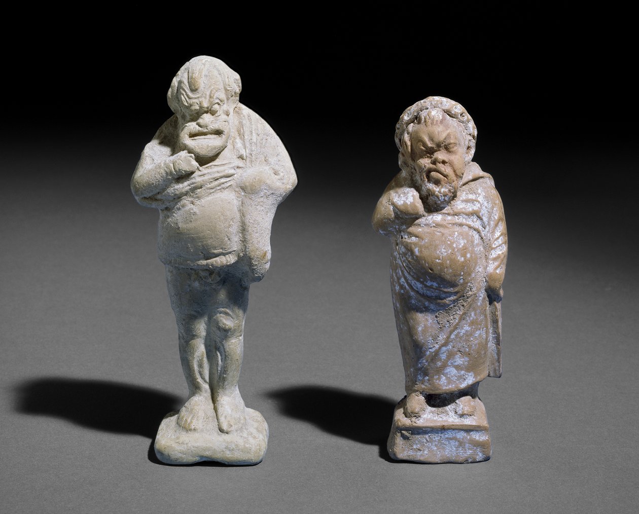 Terakotowa figurka męskiego aktora komiksowego, 400-201 p.n.e. (terakota) autorstwa Greek