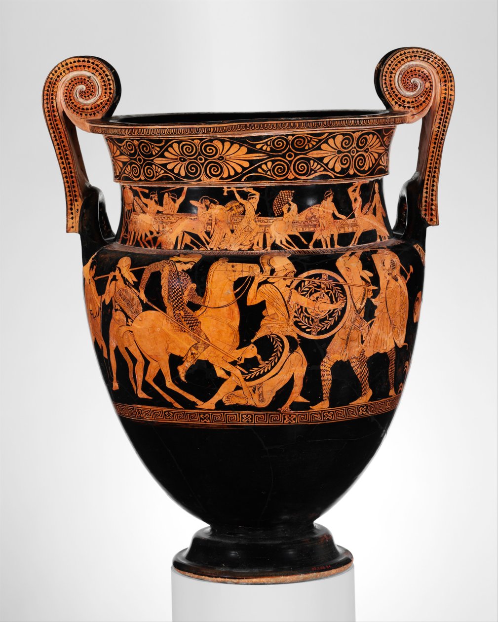 Krater wolutowy z terakoty, ok. 450 pne (terakota) autorstwa Greek