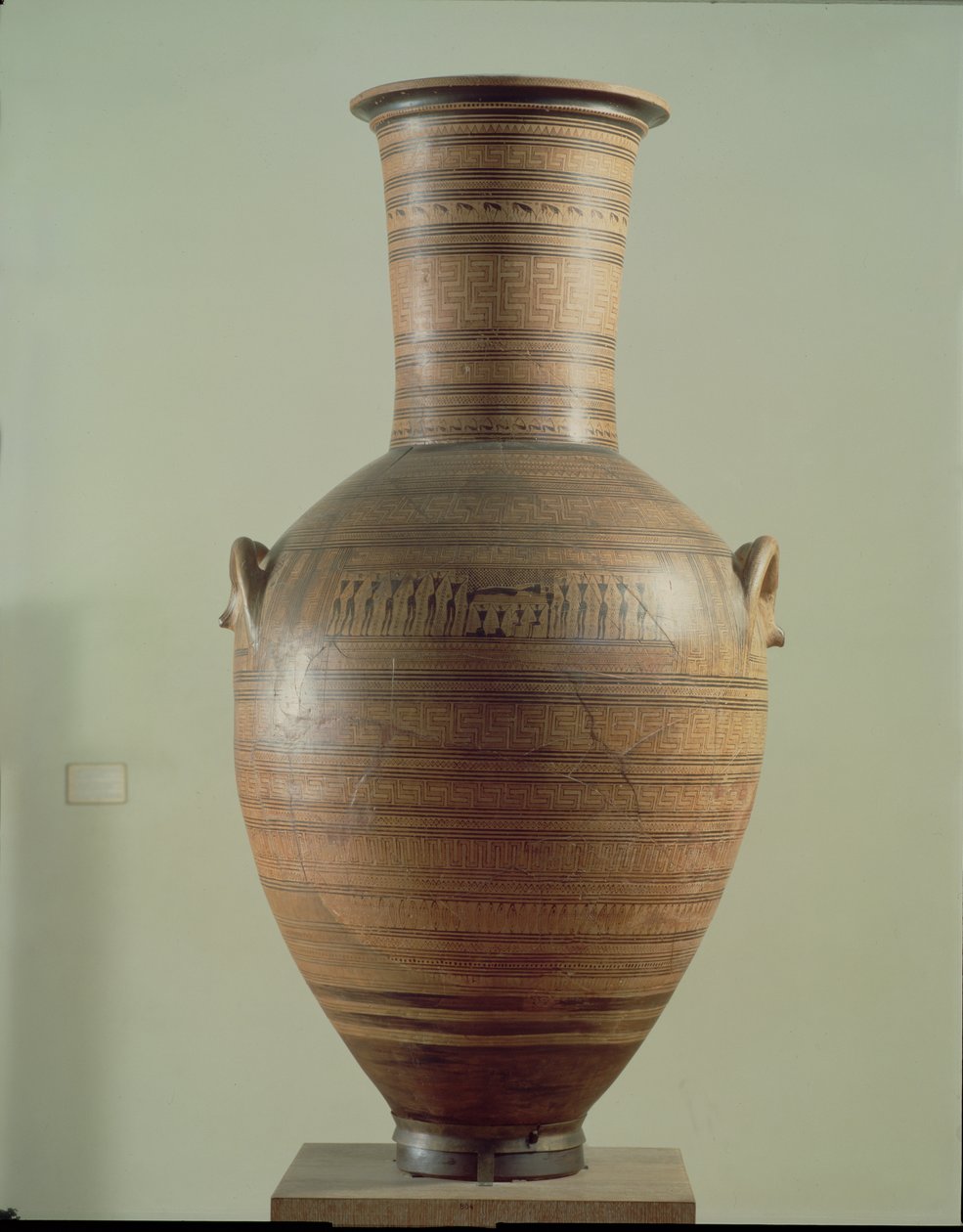 Amfora Dipylon, urna pogrzebowa w stylu geometrycznym z nekropolii Kerameikos, Ateny, ok. 750 p.n.e. (terakota) autorstwa Greek