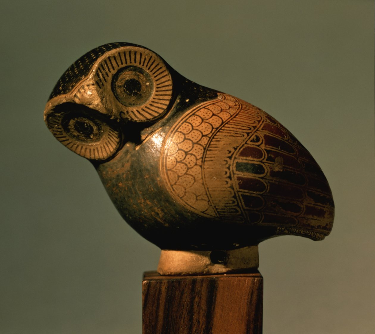 Wazon w kształcie sowy, proto-koryncki, ok. 640 pne (ceramiczny) autorstwa Greek