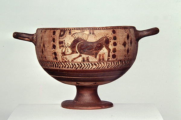 Kotyle czarnofigurowe, ok. 600-500 pne (ceramika) (patrz też 307544 i 307546) autorstwa Greek