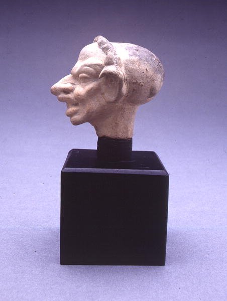 Groteskowa głowa kobiety, 100 BC-100 AD (terakota) (patrz 63466) autorstwa Greek