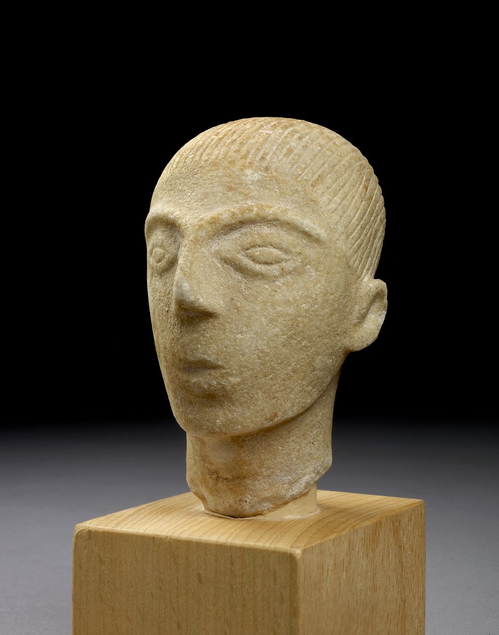 Głowa cykladzkiej figurki (marmur) autorstwa Greek