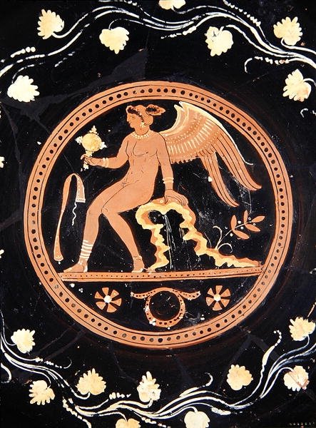 Kubek Wesołej Myśli, ok. 330-310 p.n.e. (ceramika) autorstwa Greek