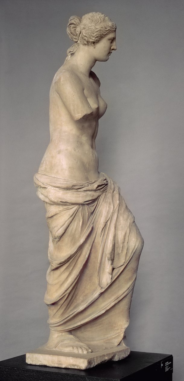 Venus de Milo, widok z boku, grecki, okres hellenistyczny, ok. 100-130 pne (marmur) (widok z przodu patrz 14152) autorstwa Greek