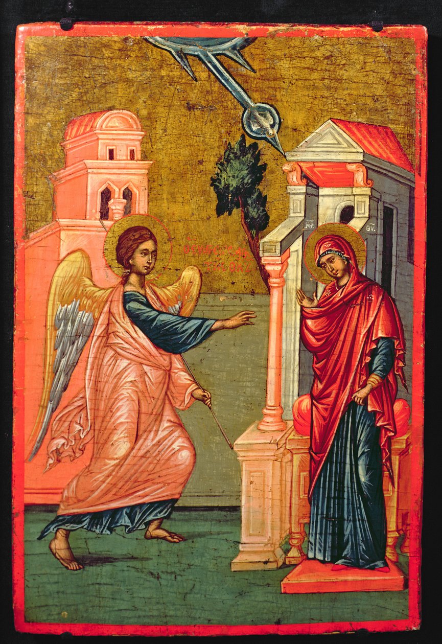 Zwiastowanie, ikona grecka, koniec XVII w. autorstwa Greek School