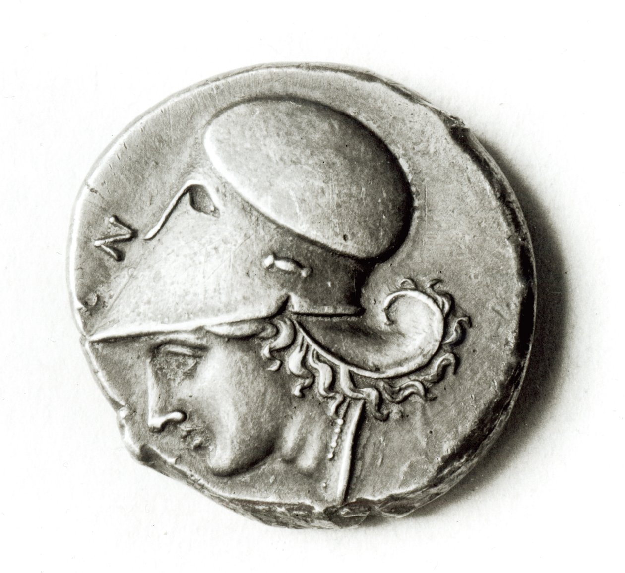 Didrachma Heraklesa: awers przedstawiający Atenę (metal) autorstwa Greek School