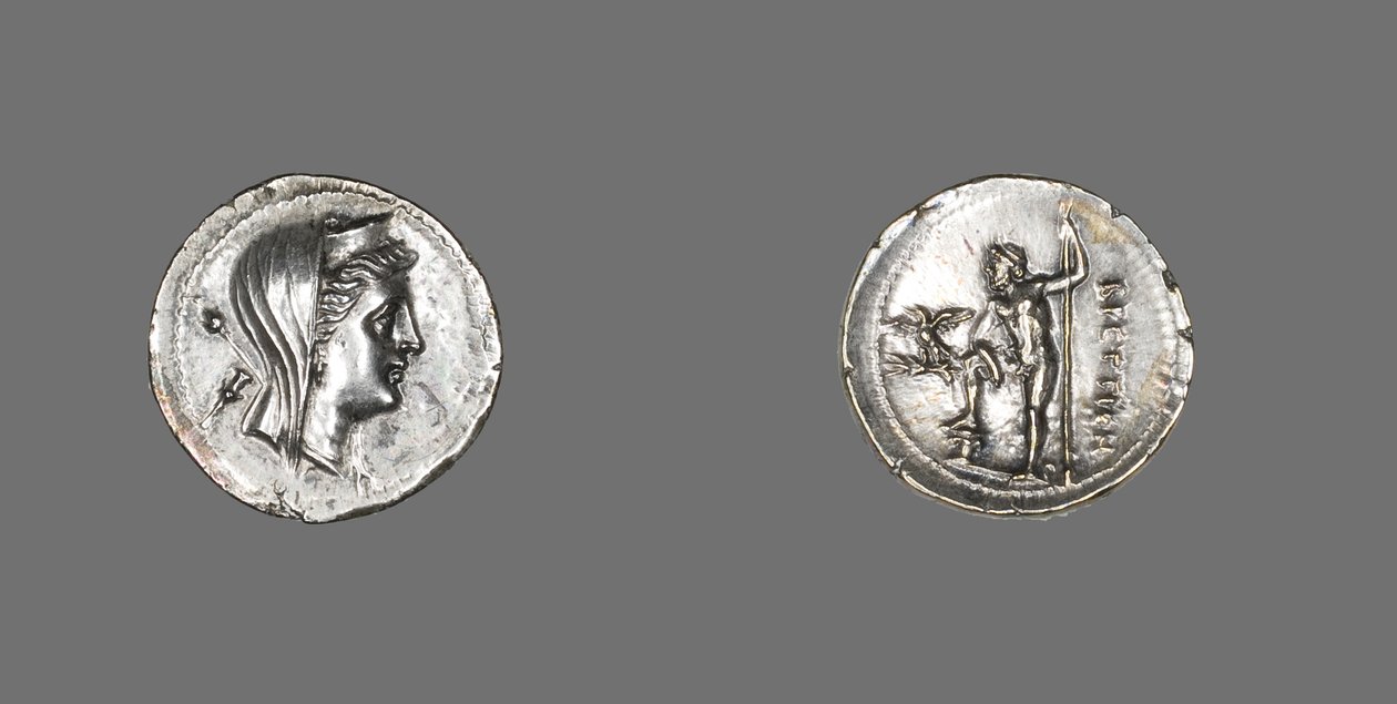 Drachma przedstawiająca nimfę amfitrytę, 216-203 pne autorstwa Greek School