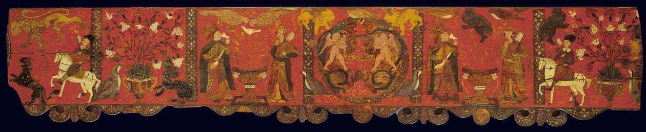 Część panelu dekoracyjnego, Rodos, Dodekanez (tempera jajeczna na drewnie) autorstwa Greek School