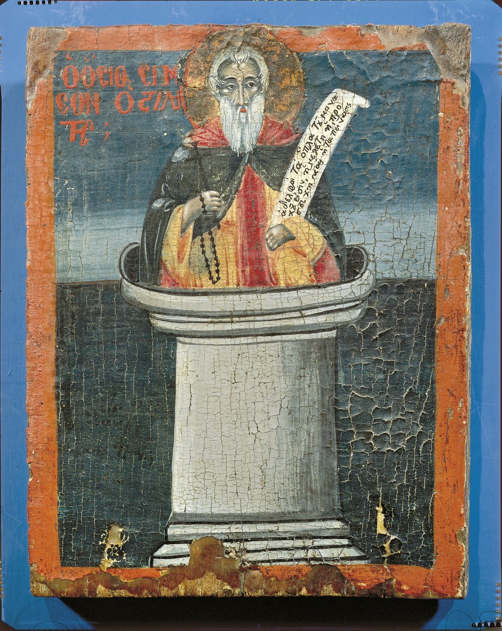 Portret św. Szymona, Grecja autorstwa Greek School