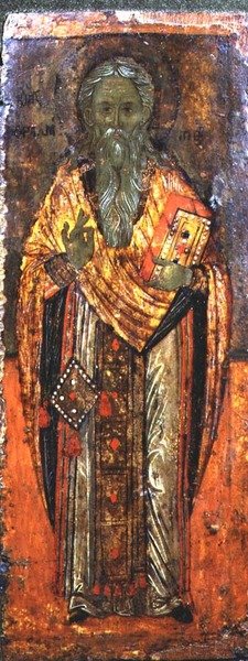 Św. Charalambos ikona z Kastorii (tempera na panelu) autorstwa Greek School