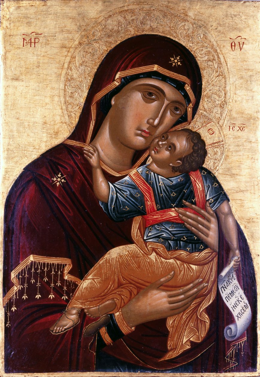 Matka Boża Czuła Dziewica Eleusa autorstwa Greek icon