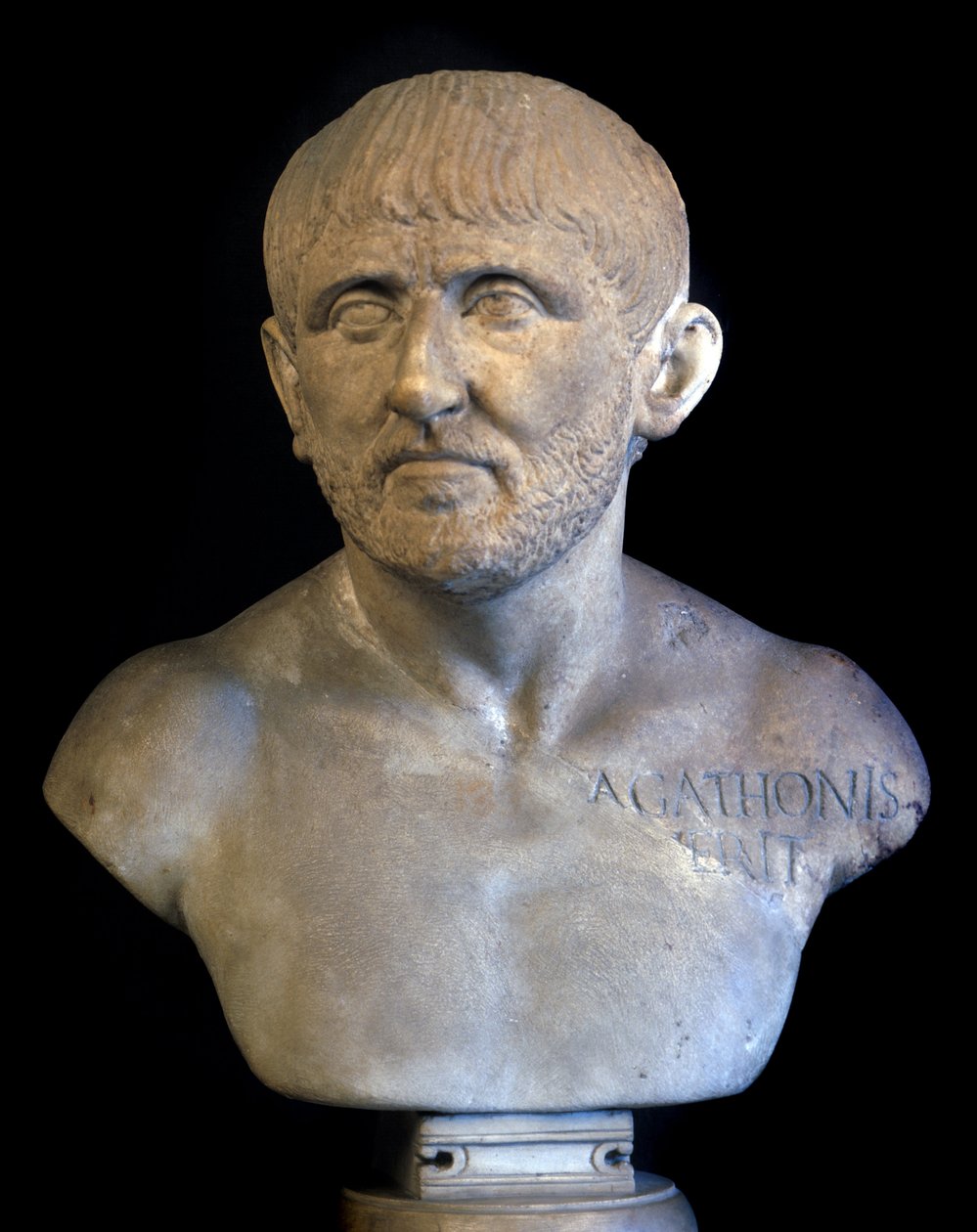 Popiersie Agathona z Aten (448-400 pne), dramaturg. autorstwa Greek or Roman