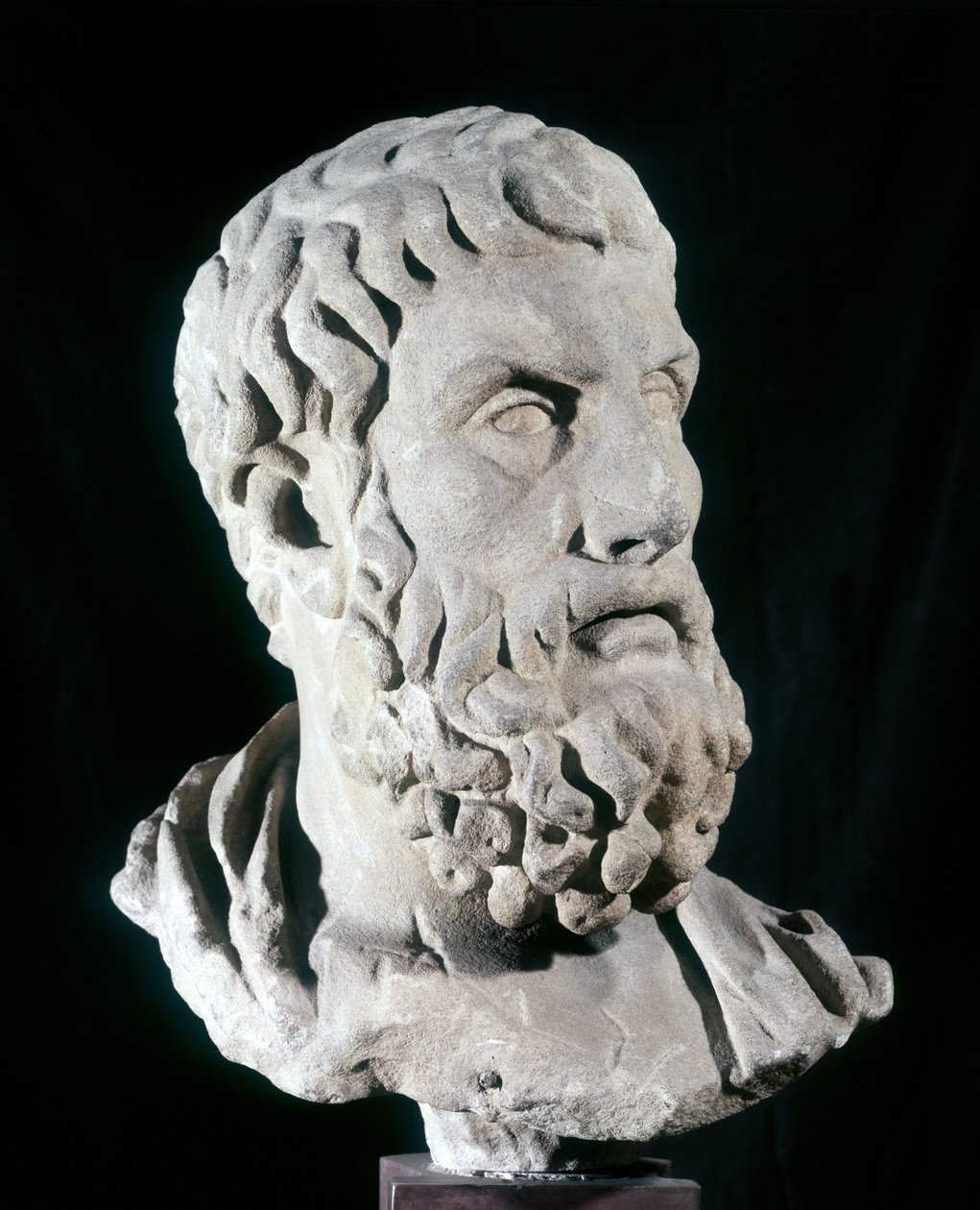 Portret epikurejczyka (341 pne - 270 pne), grecki filozof, twórca epikuryzmu. Muzeum Baracco w Rzymie. autorstwa Greek or Roman