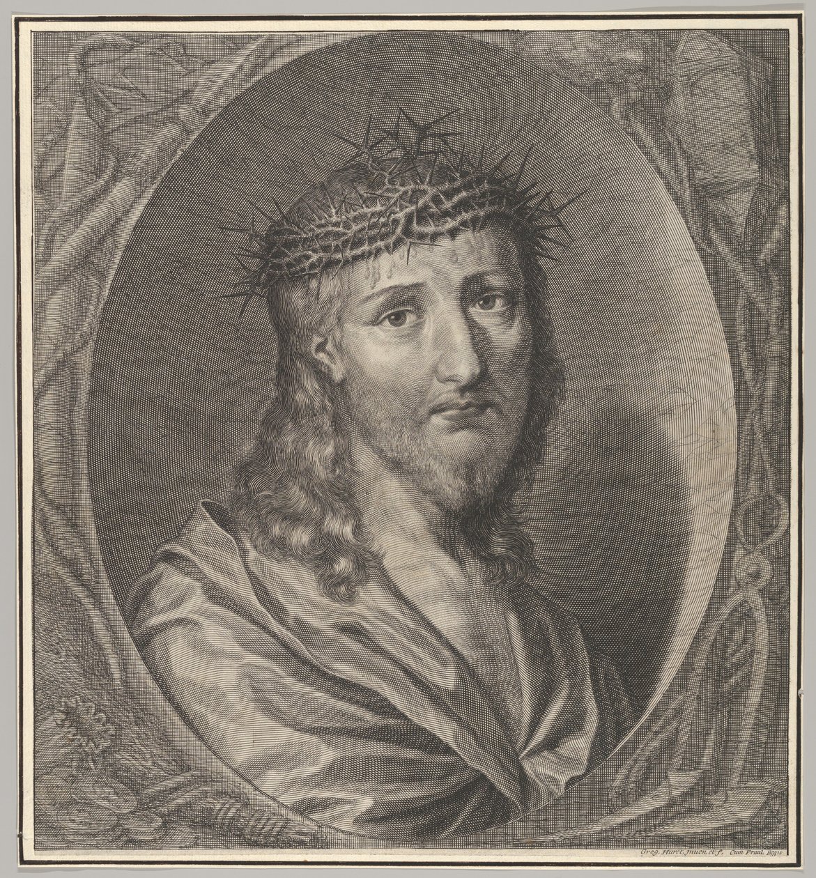 Chrystus w koronie cierniowej autorstwa Gregoire Huret