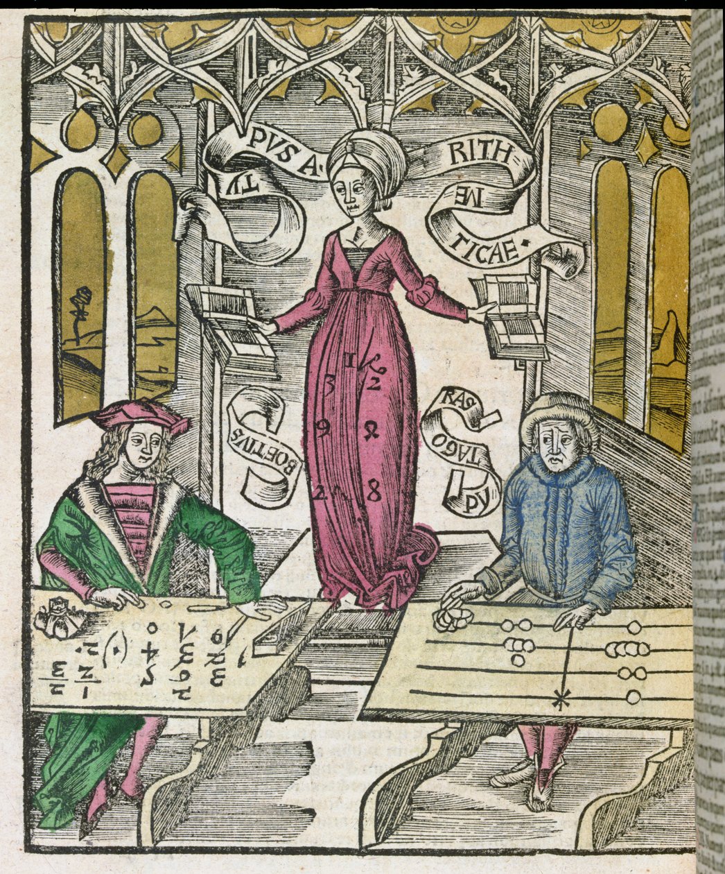 Alegoria arytmetyki z „Margarita Philosophica” Gregora Reischa, 1503 autorstwa Gregor Reisch