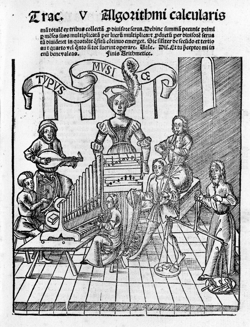 Liberal Arts: Music - w „” Philosophical Daisy” Gregora Reischa (1467-1525). Bela autorstwa Gregor Reisch